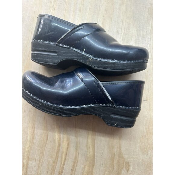 Dansko Blue Professional Clogs Womens EU 40 US 10-10.5 Leather Comfort Shoes - Picture 6 of 8